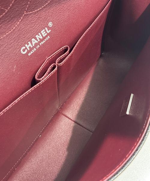 CHANEL（シャネル）CHANEL (シャネル) マトラッセ30 クラシック ラージ Wフラップ ショルダーバッグ/Classic Large Double Flap Shoulder Bag Matelassé 30 ブラック/シルバー金具 サイズ:30の古着・服飾アイテム