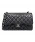 CHANEL（シャネル）の古着「マトラッセ30 クラシック ラージ Wフラップ ショルダーバッグ/Classic Large Double Flap Shoulder Bag Matelassé 30」｜ブラック/シルバー金具