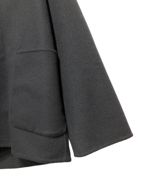 GALERIE VIE（ギャルリーヴィー）GALERIE VIE (ギャルリーヴィー) ウールダブルフェイス フーデッドショートコート ネイビー サイズ:Fの古着・服飾アイテム