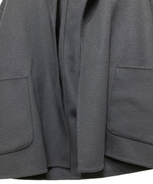 GALERIE VIE（ギャルリーヴィー）GALERIE VIE (ギャルリーヴィー) ウールダブルフェイス フーデッドショートコート ネイビー サイズ:Fの古着・服飾アイテム