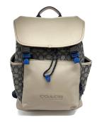 COACHコーチ）の古着「リーグ フラップ バックパック」｜ベージュ