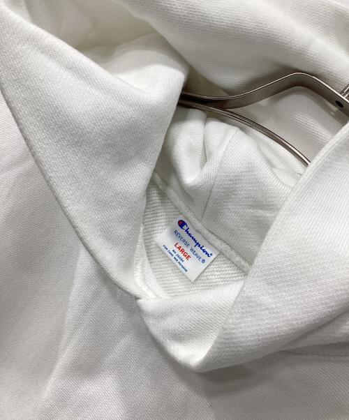Champion REVERSE WEAVE（チャンピオン リバース ウィーブ）Champion REVERSE WEAVE (チャンピオン リバース ウィーブ) プルオーバーパーカー ホワイト サイズ:Lの古着・服飾アイテム