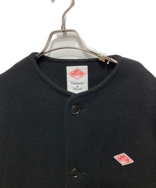 DANTON（ダントン）DANTON (ダントン) ライトパイル ウールモッサ カラーレス ジャケット/COLLARLESS JACKET ブラック サイズ:38の古着・服飾アイテム