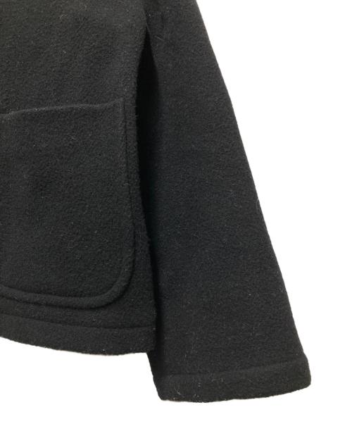 DANTON（ダントン）DANTON (ダントン) ライトパイル ウールモッサ カラーレス ジャケット/COLLARLESS JACKET ブラック サイズ:38の古着・服飾アイテム