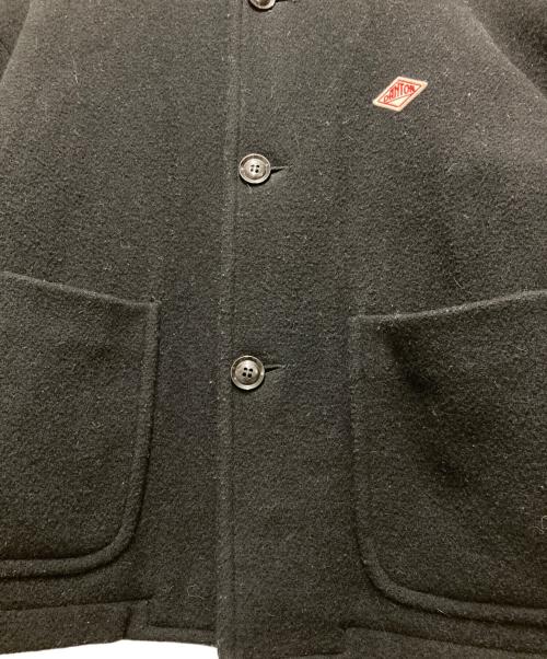 DANTON（ダントン）DANTON (ダントン) ライトパイル ウールモッサ カラーレス ジャケット/COLLARLESS JACKET ブラック サイズ:38の古着・服飾アイテム