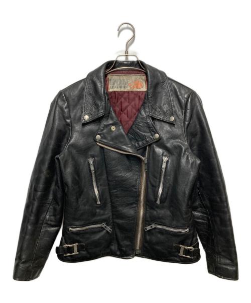 WOLF LEATHERS（ウルフレザー）WOLF LEATHERS (ウルフレザー) 70s レザーライダースジャケット ブラック サイズ:42の古着・服飾アイテム