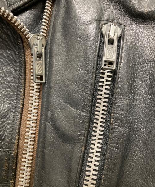 WOLF LEATHERS（ウルフレザー）WOLF LEATHERS (ウルフレザー) 70s レザーライダースジャケット ブラック サイズ:42の古着・服飾アイテム