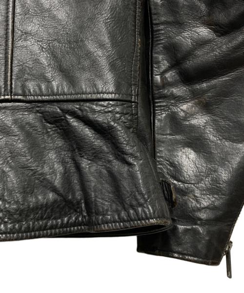 WOLF LEATHERS（ウルフレザー）WOLF LEATHERS (ウルフレザー) 70s レザーライダースジャケット ブラック サイズ:42の古着・服飾アイテム