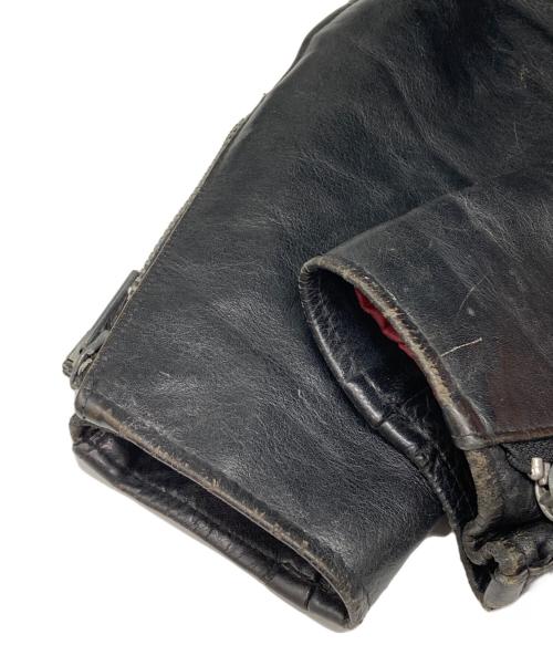 WOLF LEATHERS（ウルフレザー）WOLF LEATHERS (ウルフレザー) 70s レザーライダースジャケット ブラック サイズ:42の古着・服飾アイテム