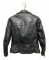 WOLF LEATHERS (ウルフレザー) 70s レザーライダースジャケット ブラック サイズ:42：30000円