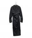 ）の古着「WAIST CROSS CHECK DRESS／ウエストクロスチェックドレス」｜ネイビー