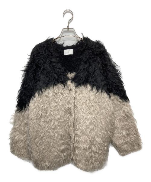 CLANE（クラネ）CLANE (クラネ) BI COLOR SHAGGY KNIT CARDIGAN/シャギーニットカーディガン ベージュ サイズ:1の古着・服飾アイテム