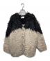 CLANE（クラネ）の古着「BI COLOR SHAGGY KNIT CARDIGAN/シャギーニットカーディガン」｜ベージュ