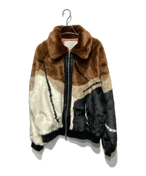 Ameri（アメリ）AMERI (アメリ) DESSERT CUP FUR BLOUSON/ファーブルゾン マルチカラー サイズ:Fの古着・服飾アイテム