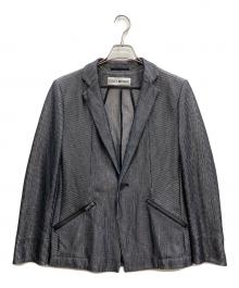 ISSEY MIYAKE（イッセイミヤケ）の古着「ストライプテーラードジャケット」｜ネイビー