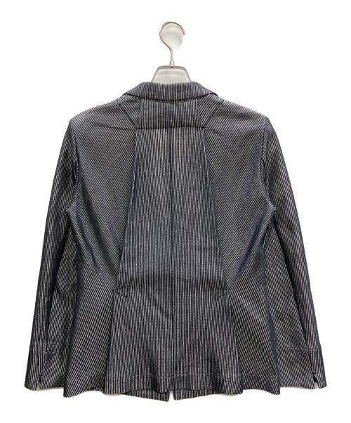 ISSEY MIYAKE（イッセイミヤケ）ISSEY MIYAKE (イッセイミヤケ) ストライプテーラードジャケット ネイビー サイズ:3の古着・服飾アイテム