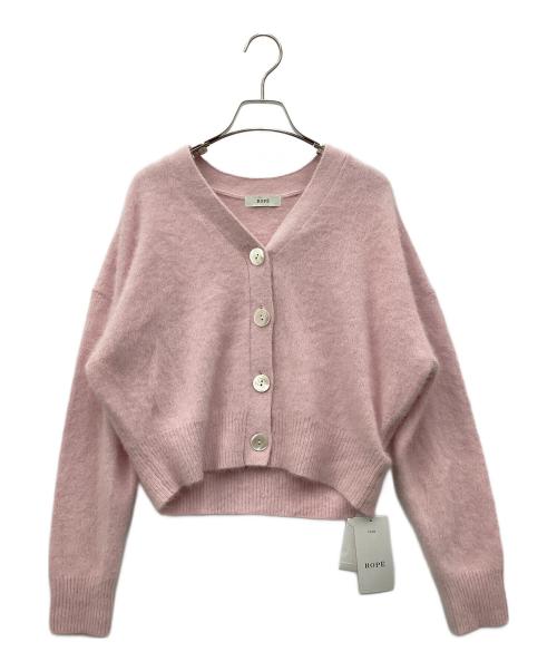 ROPE（ロペ）ROPE (ロペ) フォックスカシミヤニットカーディガン ピンク サイズ:SIZE F 未使用品の古着・服飾アイテム