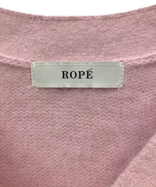 ROPE（ロペ）ROPE (ロペ) フォックスカシミヤニットカーディガン ピンク サイズ:SIZE F 未使用品の古着・服飾アイテム
