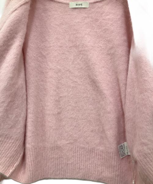 ROPE（ロペ）ROPE (ロペ) フォックスカシミヤニットカーディガン ピンク サイズ:SIZE F 未使用品の古着・服飾アイテム