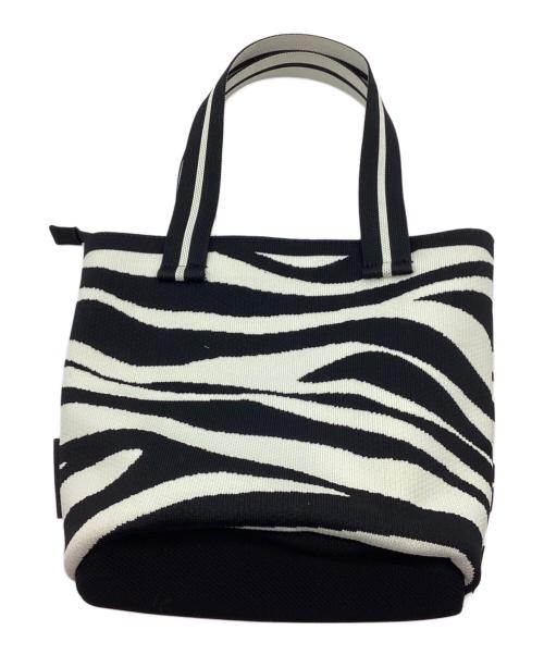 ANNE COQUINE（アンコキーヌ）ANNE COQUINE (アンコキーヌ) ゼブラ柄トートバック ブラックの古着・服飾アイテム
