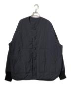 Hakuuハク）の古着「QUILT JK WITH DOWN HOODブルゾン//ダウンジャケット」｜グレー