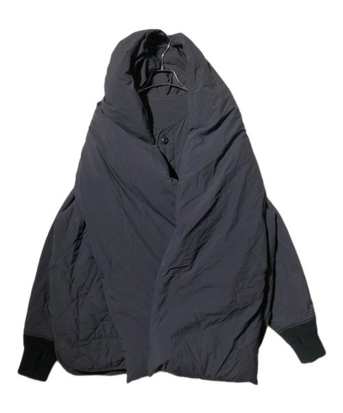 Hakuu（ハク）Hakuu (ハク) QUILT JK WITH DOWN HOODブルゾン//ダウンジャケット  グレー サイズ:Sの古着・服飾アイテム