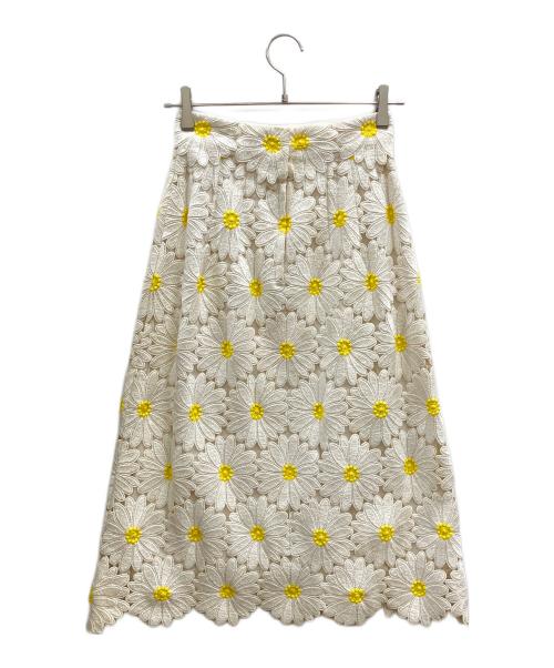 DOLCE & GABBANA（ドルチェ＆ガッバーナ）DOLCE & GABBANA (ドルチェ＆ガッバーナ) マーガレットスカート ホワイト サイズ:36の古着・服飾アイテム