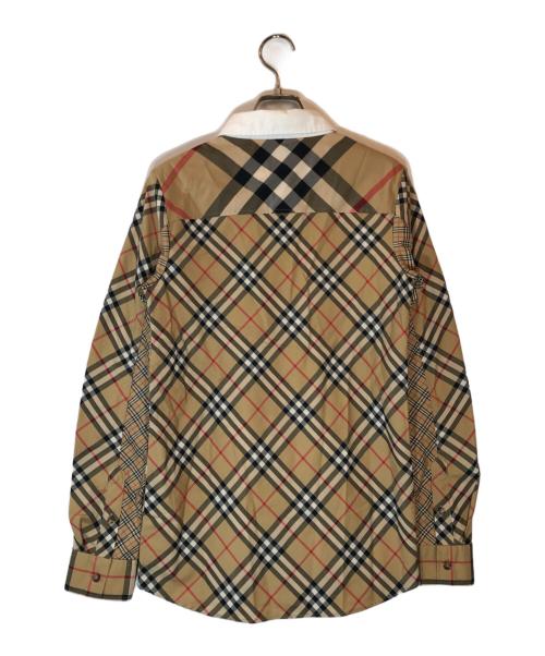BURBERRY（バーバリー）BURBERRY (バーバリー) パッチワークチェックシャツ ベージュ サイズ:14Y SIZE 164cmの古着・服飾アイテム