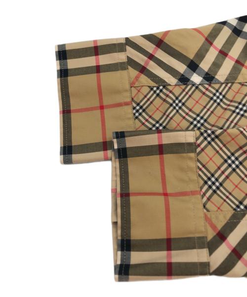 BURBERRY（バーバリー）BURBERRY (バーバリー) パッチワークチェックシャツ ベージュ サイズ:14Y SIZE 164cmの古着・服飾アイテム