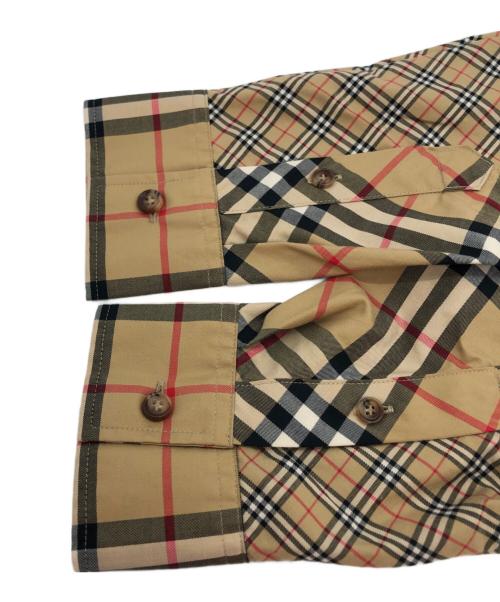 BURBERRY（バーバリー）BURBERRY (バーバリー) パッチワークチェックシャツ ベージュ サイズ:14Y SIZE 164cmの古着・服飾アイテム