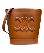 CELINEセリーヌ）の古着「スモール バケット キュイル トリオンフ」｜ブラウン