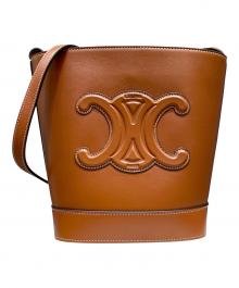 CELINE（セリーヌ）の古着「スモール バケット キュイル トリオンフ」｜ブラウン