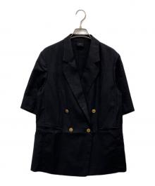 Spick and Span（スピック＆スパン）の古着「ドライクロスハーフスリーブジャケット」｜ブラック
