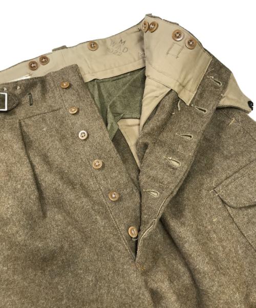 VINTAGE MILITARY（ヴィンテージ ミリタリー）VINTAGE MILITARY (ヴィンテージ ミリタリー) british army(イギリス軍) 1949 Pattern Battle Dress Wool Trousers ブラウン サイズ:16の古着・服飾アイテム