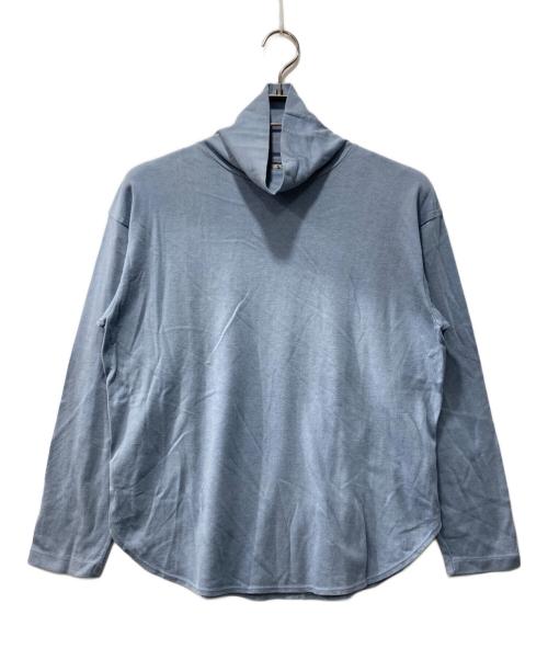 filmelange（フィルメランジェ）filmelange (フィルメランジェ) コットンカシミアループウィール天竺 タートルネックニット ブルー サイズ:1の古着・服飾アイテム