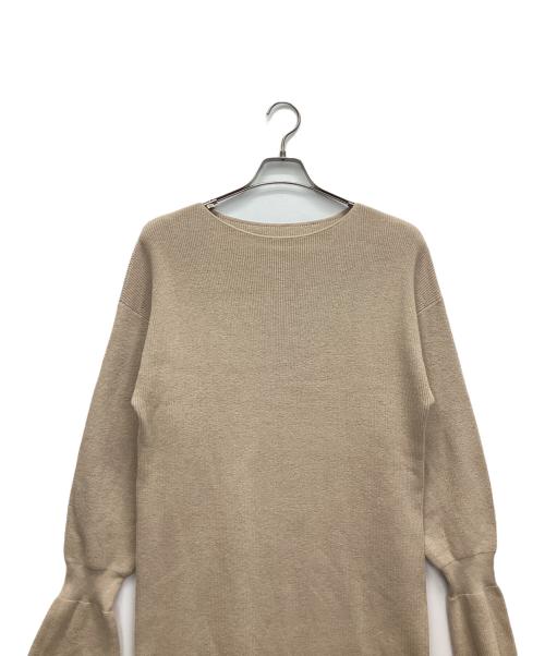 SLOBE IENA（スローブ イエナ）SLOBE IENA (スローブ イエナ) フレアスリーブニットワンピース ベージュ サイズ:表記なしの古着・服飾アイテム