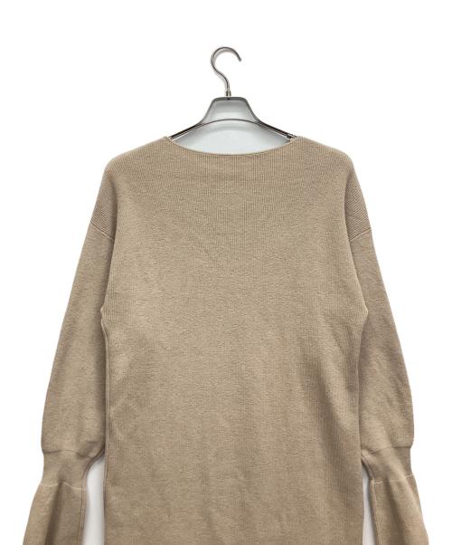 SLOBE IENA（スローブ イエナ）SLOBE IENA (スローブ イエナ) フレアスリーブニットワンピース ベージュ サイズ:表記なしの古着・服飾アイテム