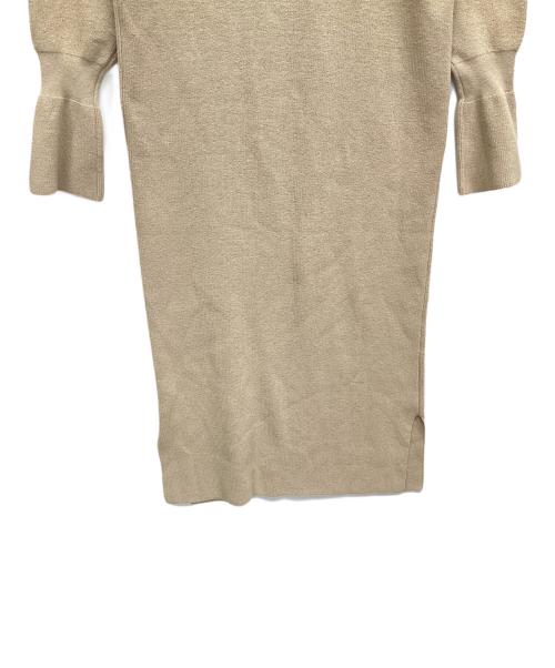 SLOBE IENA（スローブ イエナ）SLOBE IENA (スローブ イエナ) フレアスリーブニットワンピース ベージュ サイズ:表記なしの古着・服飾アイテム