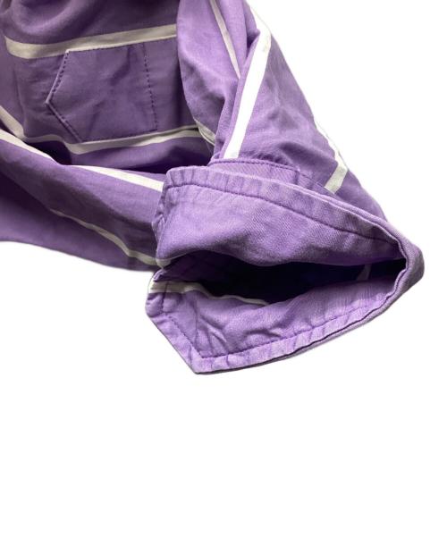ticca（ティッカ）ticca (ティッカ) スタンドカラーストライプシャツワンピース パープル サイズ:Fの古着・服飾アイテム
