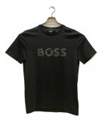 HUGO BOSSヒューゴ ボス）の古着「ロゴクルーネックTシャツ」｜ブラック