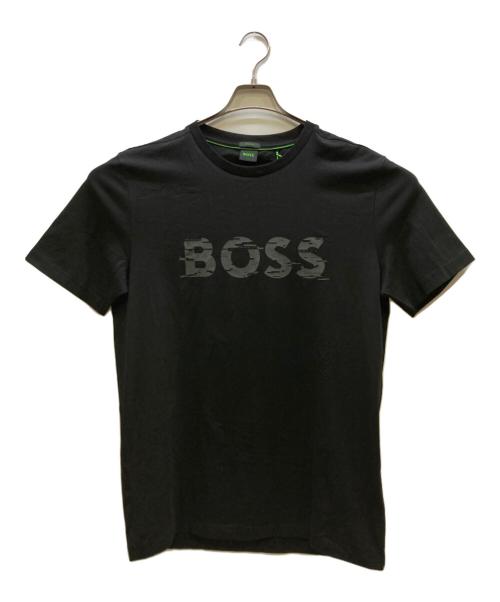 HUGO BOSS（ヒューゴ ボス）HUGO BOSS (ヒューゴ ボス) ロゴクルーネックTシャツ ブラック サイズ:XLの古着・服飾アイテム
