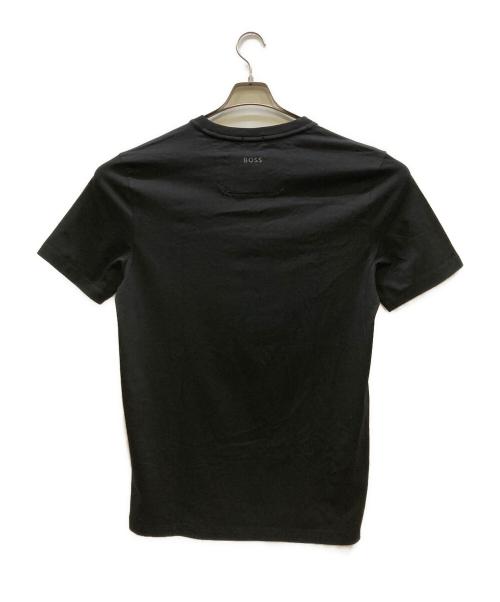 HUGO BOSS（ヒューゴ ボス）HUGO BOSS (ヒューゴ ボス) ロゴクルーネックTシャツ ブラック サイズ:XLの古着・服飾アイテム