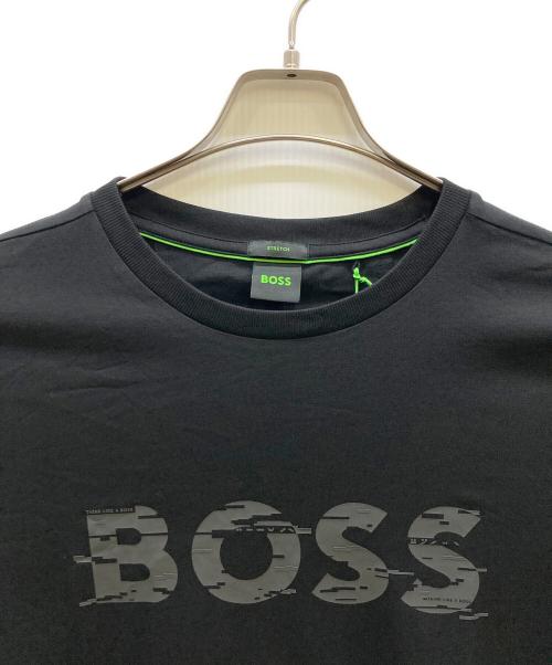 HUGO BOSS（ヒューゴ ボス）HUGO BOSS (ヒューゴ ボス) ロゴクルーネックTシャツ ブラック サイズ:XLの古着・服飾アイテム