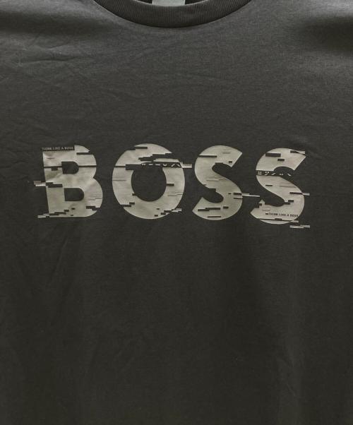 HUGO BOSS（ヒューゴ ボス）HUGO BOSS (ヒューゴ ボス) ロゴクルーネックTシャツ ブラック サイズ:XLの古着・服飾アイテム