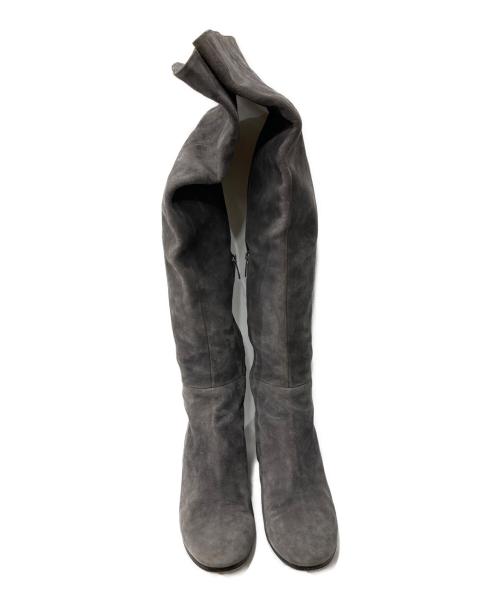 Gianvito Rossi（ジャンヴィト ロッシ）Gianvito Rossi (ジャンヴィト ロッシ) スウェードニーハイブーツ グレー サイズ:37　1/2の古着・服飾アイテム
