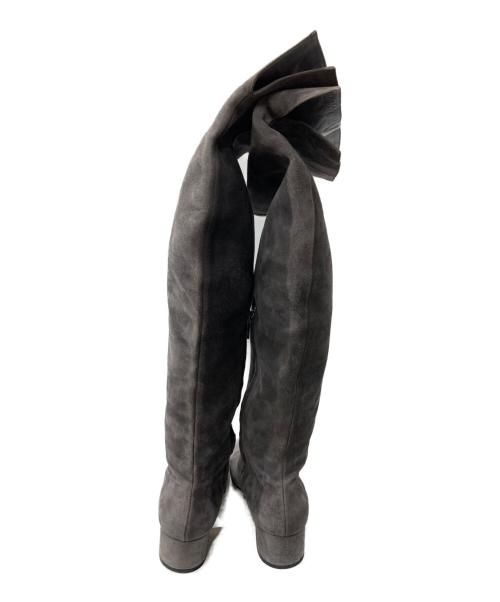 Gianvito Rossi（ジャンヴィト ロッシ）Gianvito Rossi (ジャンヴィト ロッシ) スウェードニーハイブーツ グレー サイズ:37　1/2の古着・服飾アイテム