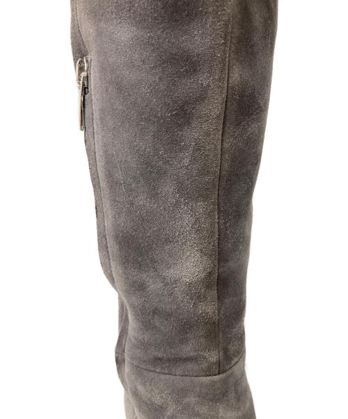 Gianvito Rossi（ジャンヴィト ロッシ）Gianvito Rossi (ジャンヴィト ロッシ) スウェードニーハイブーツ グレー サイズ:37　1/2の古着・服飾アイテム