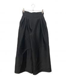 Heve（ヘイヴ）の古着「シルキータックワイドパンツ」｜ブラック