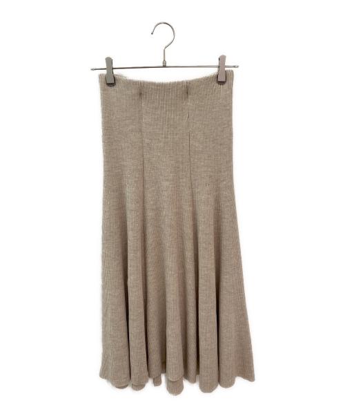 MUSE de Deuxieme Classe（ミューズ ドゥーズィエム クラス）MUSE de Deuxieme Classe (ミューズ ドゥーズィエム クラス) BOND RIB FLARE スカート ベージュ サイズ:Freeの古着・服飾アイテム