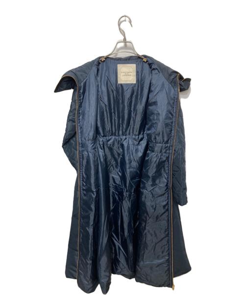 le reve vaniller（ル レーヴ ヴァニレ）le reve vaniller (ル レーヴ ヴァニレ) ビッグカラーフレアダウンドレスコート ネイビー サイズ:Mの古着・服飾アイテム